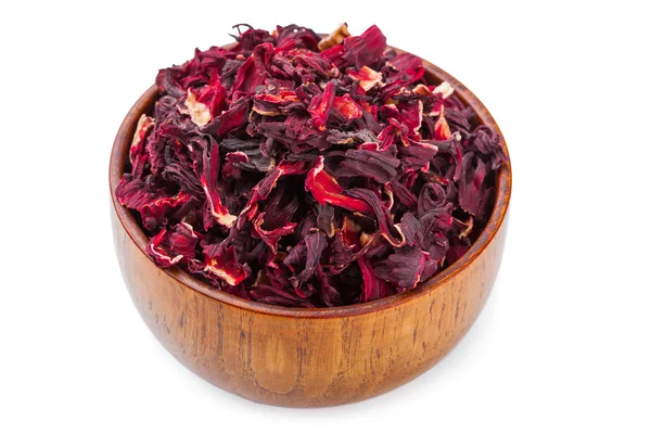 Tigela de chá aromático Hibiscus — Fotografia de Stock