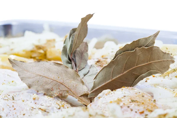 Roast chicken with potatoes — Stock Photo, Image