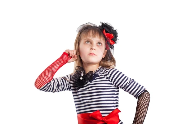 Llittle girl in the costume — Stock Photo, Image