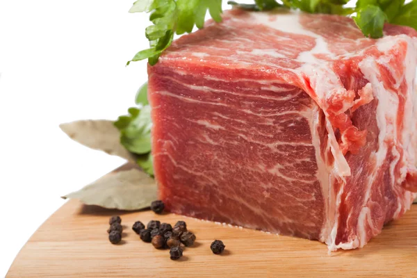 Carne cortada em pedaços — Fotografia de Stock