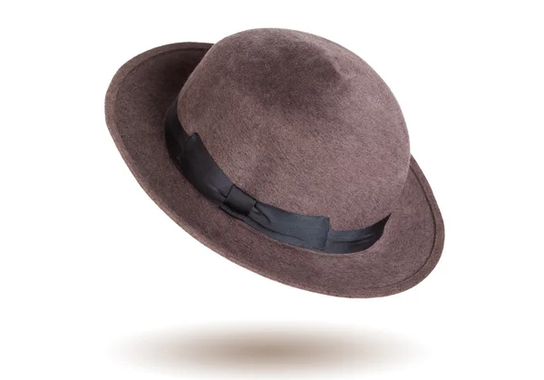 Chapéu de tigela marrom elegante — Fotografia de Stock