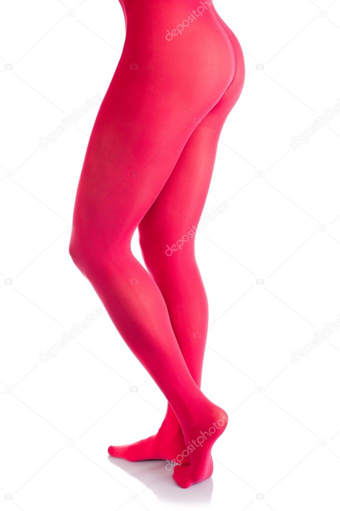 Colorful stockings on sexy woman legs