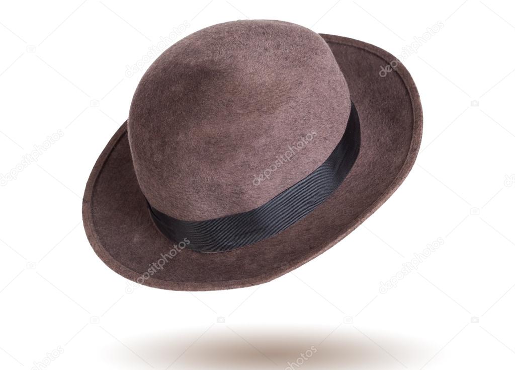 Stylish brown bowler hat