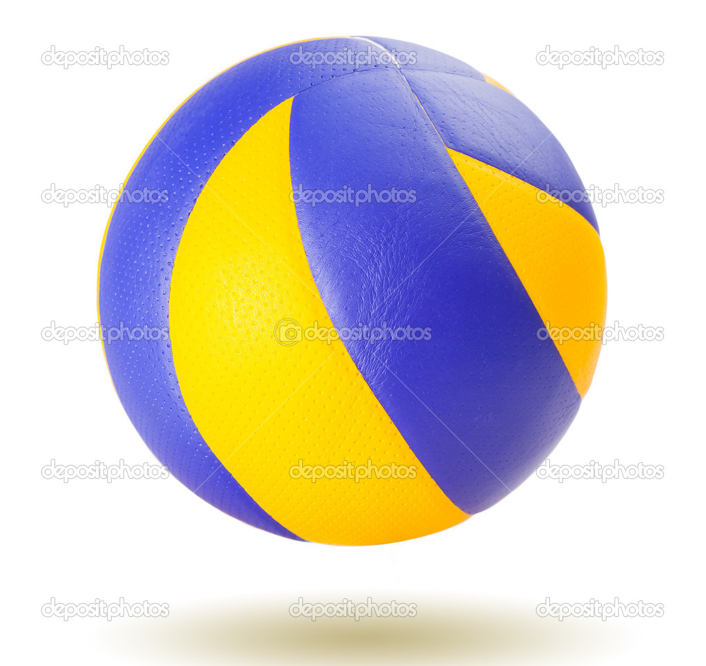 Blue and yellow volleyball Stock Photo by ©alexandkz 45059407