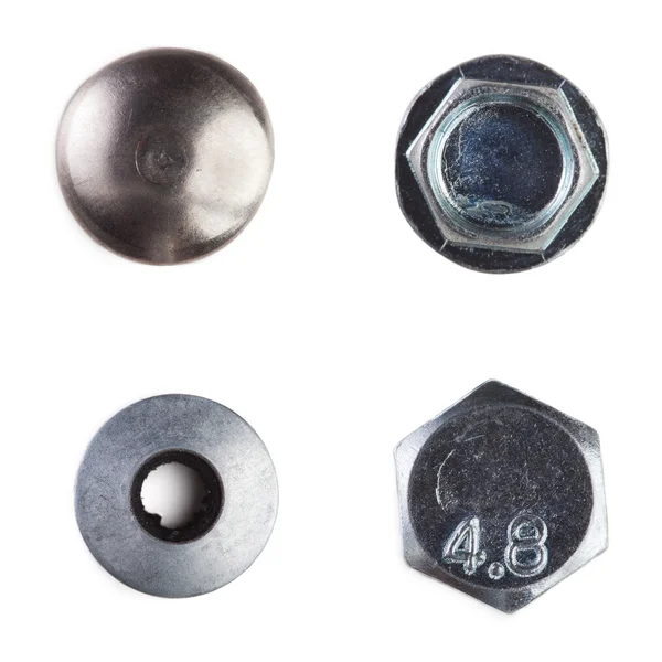 Screw heads, nuts, rivets — Stock Photo, Image