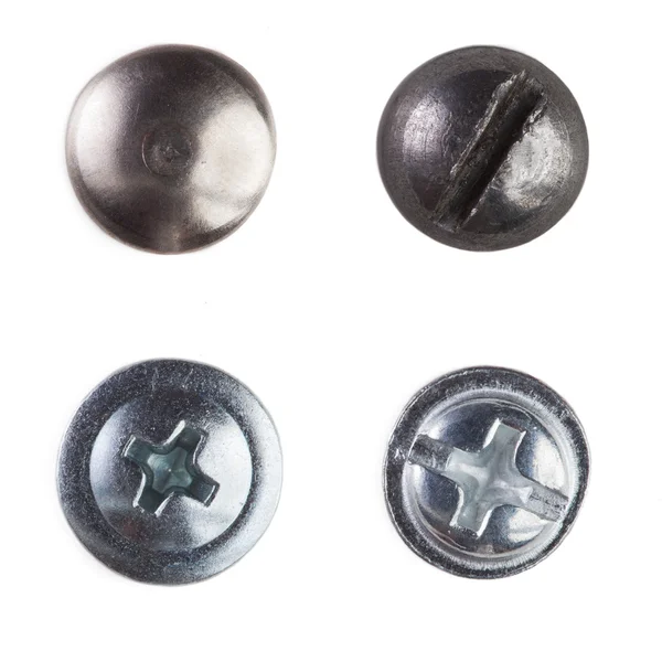 Screw heads, nuts, rivets — Stock Photo, Image