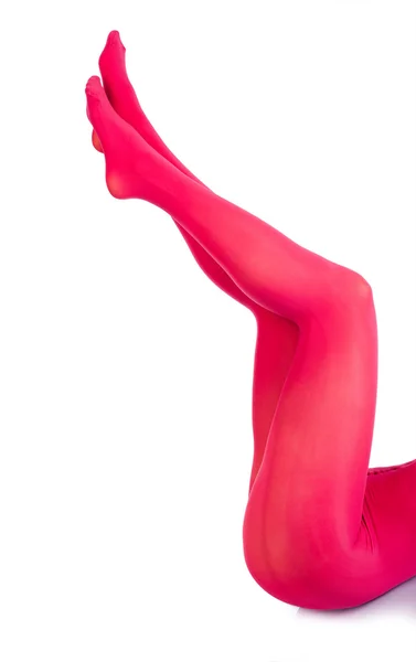 Színes harisnya lábak sexy nő — Stock Fotó