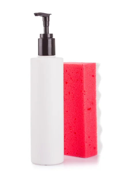 Shower gel and a wisp — Stock Photo, Image