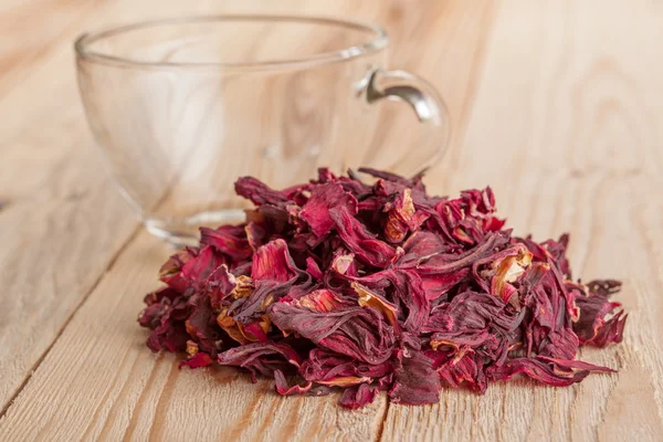 Red karkade floral tea — Stock Photo, Image