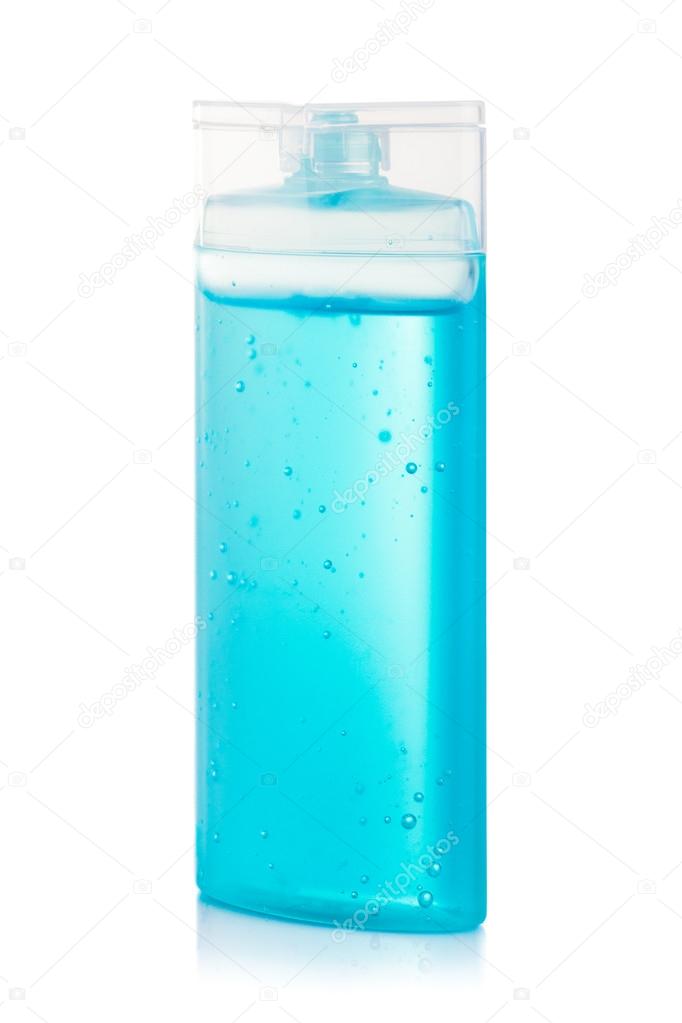 Blue shampoo bottle — Stock Photo © alexandkz 49725983