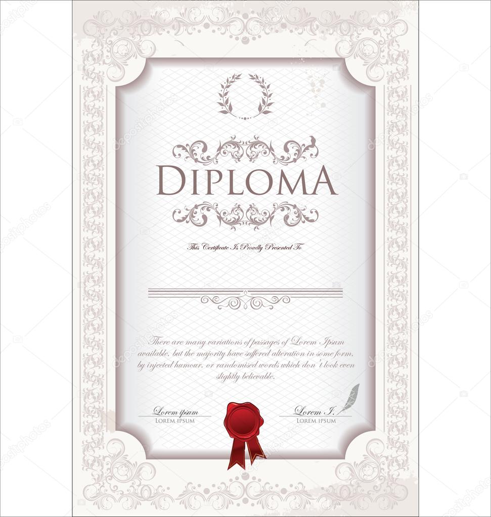 Certificate or coupon template