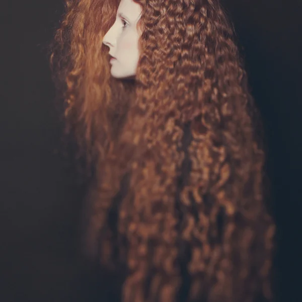 Bella donna con i capelli magnifici — Foto Stock