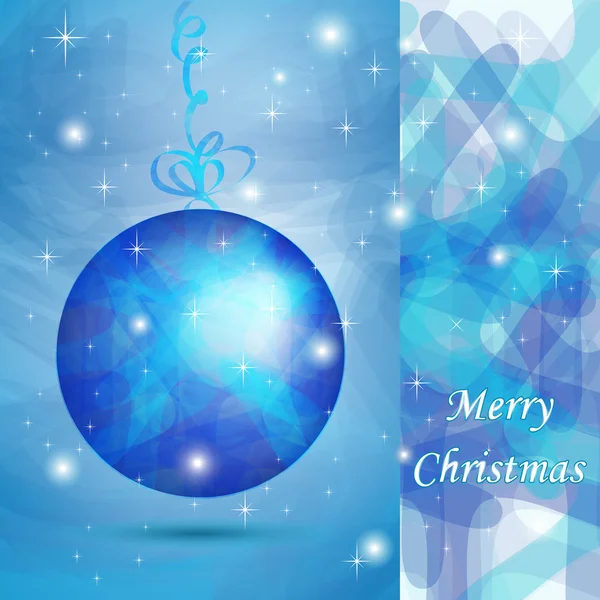 Elegancki Boże Narodzenie ball z odcieniami niebieskiego — Wektor stockowy