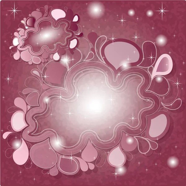 Arrière-plan avec Abstract Cloud de couleur rose avec paillettes — Image vectorielle