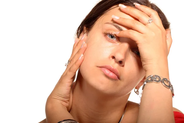 Girl with expression face — Stock Photo, Image