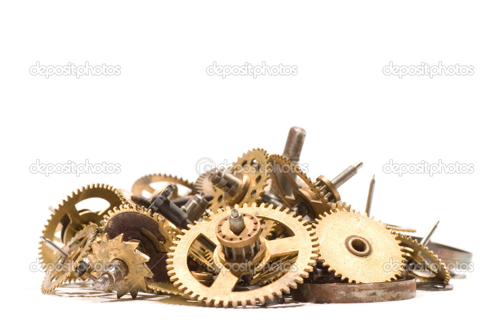 Parts of broken clock — Stock Photo © yogo 12715149