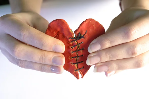 Corazón humano reparado — Foto de Stock