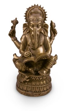 Ganesha Tanrı metal heykelciği