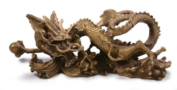 Statue en métal dragon chinois — Photo