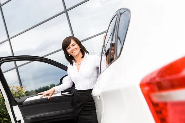 Driving girl — Stock Photo, Image