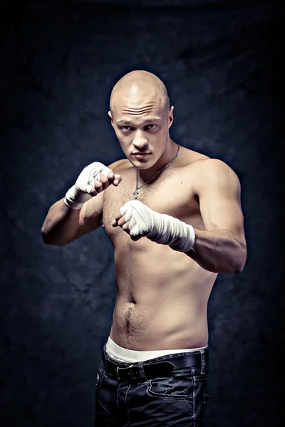 Retrato de um pugilista jovem — Fotografia de Stock