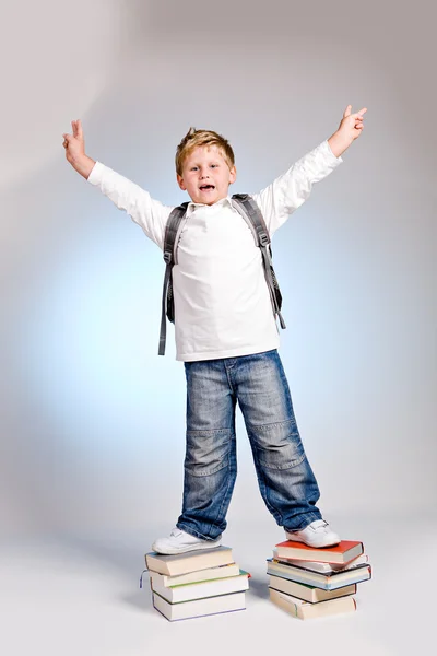 First grader boy — Stock Photo, Image