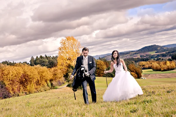 結婚式ゴルフ — ストック写真