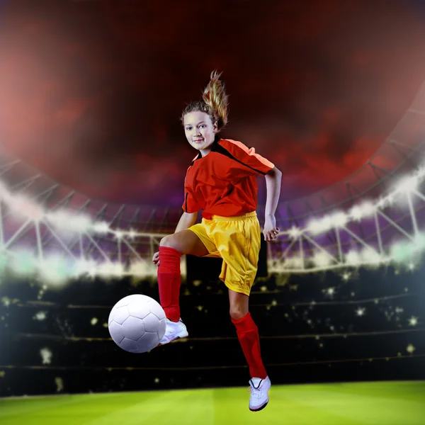 Soccer girl — Stock Photo, Image