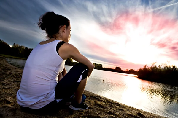 Jogging woman — Stock Photo, Image