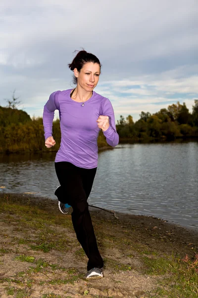 Joggen de Frau — Stockfoto