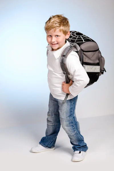 First grader boy — Stock Photo, Image