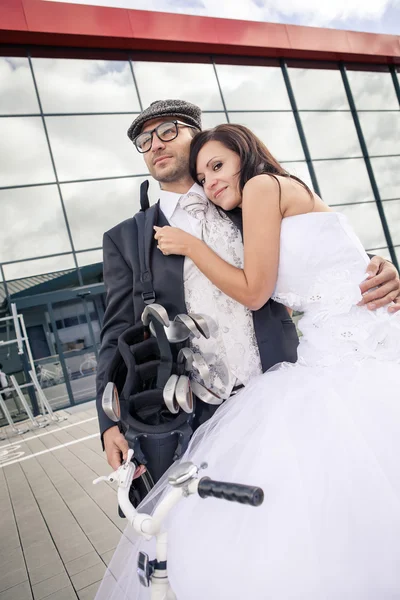 Casamento golfe — Fotografia de Stock