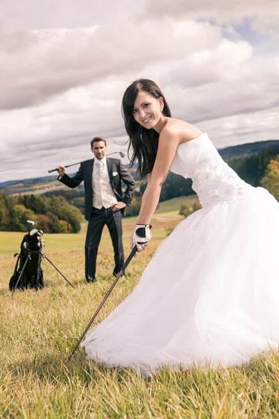 Matrimonio golf — Foto Stock