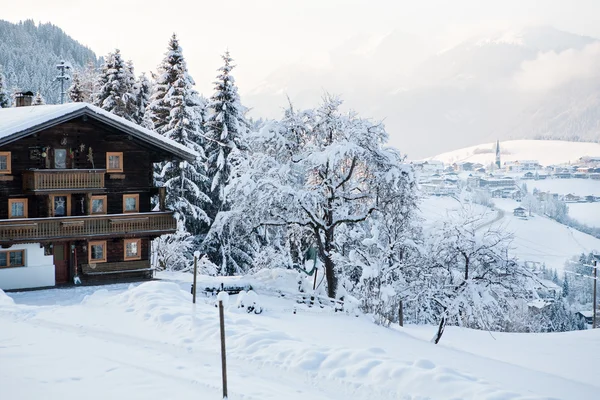 Rakousko Alpy v zimě — Stock fotografie