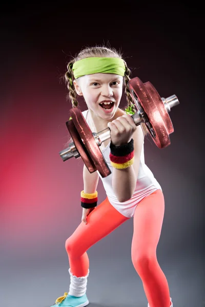 Kleines Fitness-Mädchen — Stockfoto