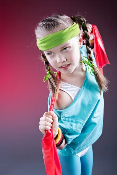 Little Fitness Girl — Stock Photo, Image