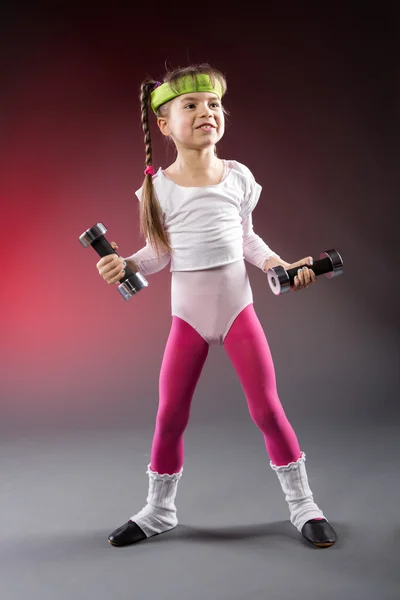 Little Fitness Girl — Stock Photo, Image