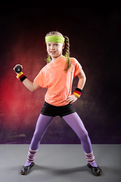 Little Fitness Girl — Stock Photo, Image