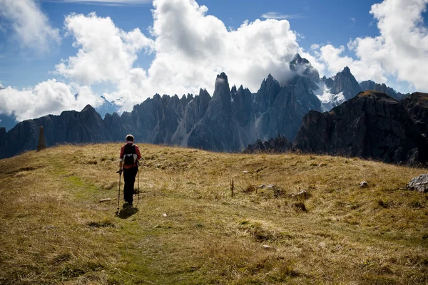 Hiking in Dolomite Royalty Free Stock Photos