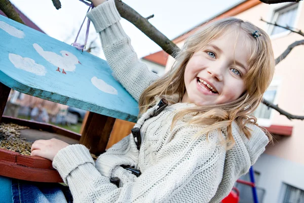 Playing in the garden — Stock Photo, Image