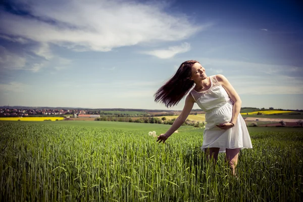 Těhotná žena — Stock fotografie