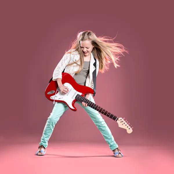 Rock girl — Stock Photo, Image