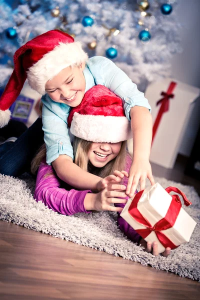 Xmas girls Stock Image