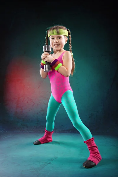 Mała dziewczynka fitness — Zdjęcie stockowe