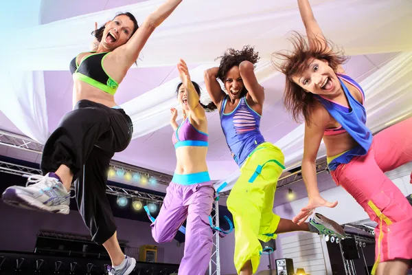 Jumping girls — Stock Photo, Image