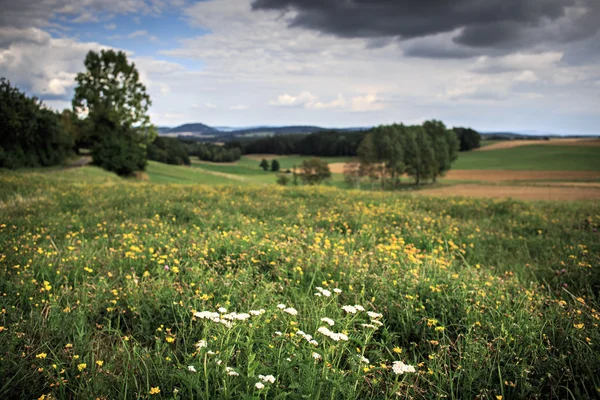 Landsbylandskap nær Coburg – stockfoto