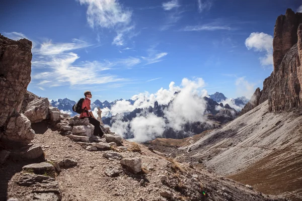 Wandern im Dolomit — Stockfoto