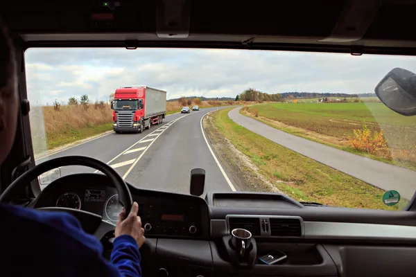 LKW-Cockpit — Stockfoto