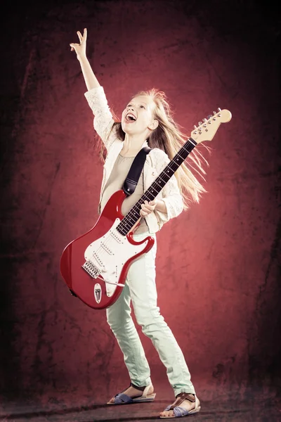 Rock girl — Stock Photo, Image