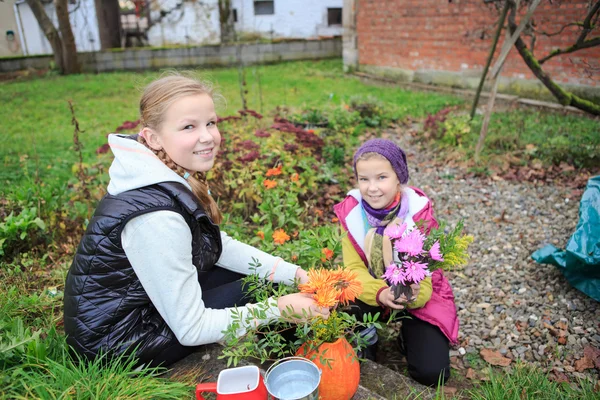 Werken in de tuin — Stockfoto